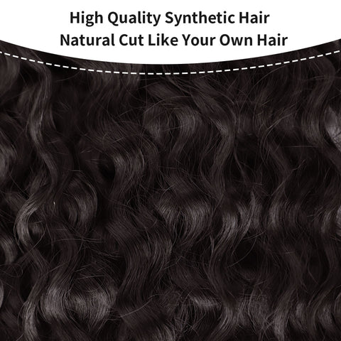 Qp hairMONIXI Synthetic Long Drawstring Kinky Curly Ponytail for Women Clip in Hair Extension Hair Heat Resistant