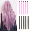 Qp hairMONIXI Synthetic Long Straight Clip In One Piece Hair Extensions 20 Inch Synthetic Two Tone Fake Hair for Women Girls