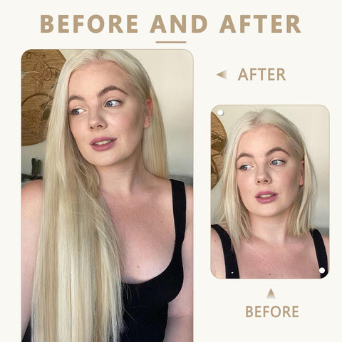 Qp hairMONIXI Synthetic Long Straight Hair Extensions Ombre Blonde Clip in Hair Extensions 4pcs Heat Resistant Hair for Women Cosplay