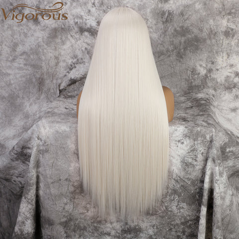 Qp hairMONIXI Synthetic Long Straight Synthetic Wigs for Women Black Natural Middle Wig Heat Resistant Brown Blonde Red Wig