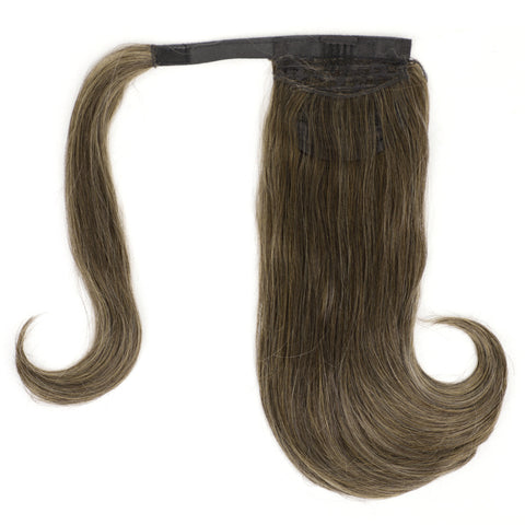 Qp hairMONIXI Synthetic Long Straight Synthetic Wrap Around Clip In Ponytail Hair Extension Heat Resistant Ponytail Fake Hair