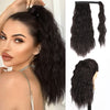 Qp hairMONIXI Synthetic Long Wavy Ponytail Extensions Clip in Hair Extensions Wrap Around Hairpiece Daily Wear Heat Resistant Fiber