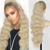 Qp hairMONIXI Synthetic Long Wavy Ponytail Hair Synthetic Drawstring Ponytail Clip in Hairpiece Black Wave Ponytail for Black Women