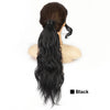 Qp hairMONIXI Synthetic Low Ponytail Long Wavy Wrap Around Ponytail Hair Extensions for Women Mix Blonde Natural Heat Resistant Hair