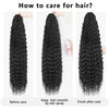 Qp hairMONIXI Synthetic Synthetic Drawstring Ponytail Long Kinky Curly Ponytail Hair Black Ponytail Clip-In Hair Extension For Women