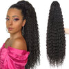 Qp hairMONIXI Synthetic Synthetic Drawstring Ponytail Long Kinky Curly Ponytail Hair Black Ponytail Clip-In Hair Extension For Women