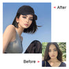 Qp hairMONIXI Synthetic Wig Short Bob Baseball Wig Black White Hat Wigs Cap with Hair Naturally Connect Baseball Cap Adjustable