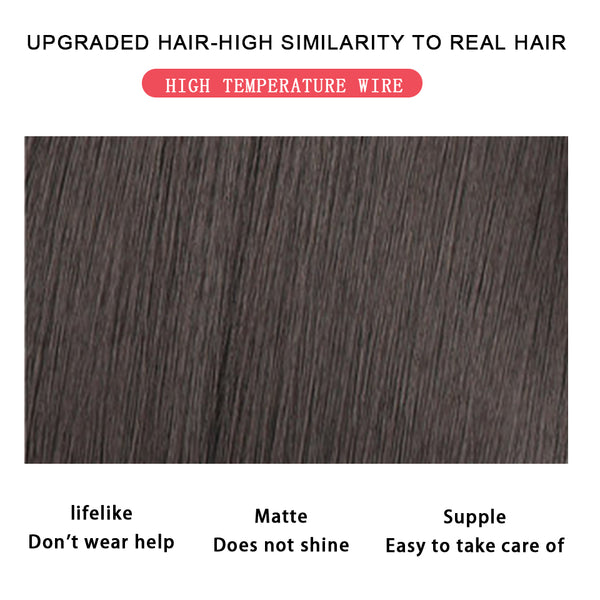 Qp hairMONIXI Synthetic Wig Short Bob Baseball Wig Black White Hat Wigs Cap with Hair Naturally Connect Baseball Cap Adjustable