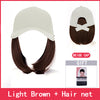 Qp hairMONIXI Synthetic Wig Short Bob Baseball Wig Black White Hat Wigs Cap with Hair Naturally Connect Baseball Cap Adjustable