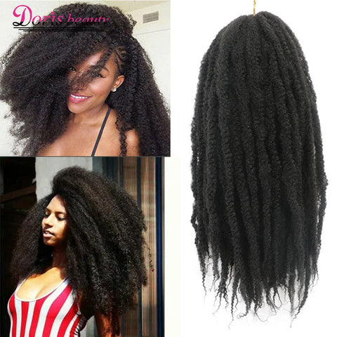 Marley Braid Ombre Braiding Hair Extensions Soft Afro Kinky Natural For Braids 18 inch Synthetic Crochet Braids Hair