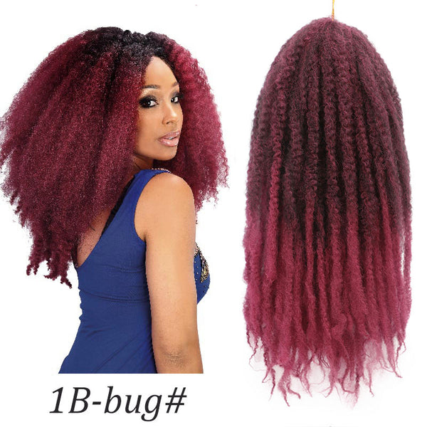 Marley Braid Ombre Braiding Hair Extensions Soft Afro Kinky Natural For Braids 18 inch Synthetic Crochet Braids Hair