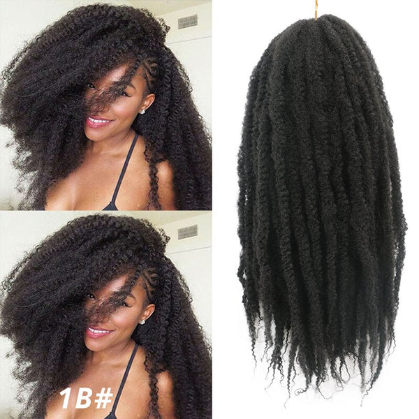 Marley Braid Ombre Braiding Hair Extensions Soft Afro Kinky Natural For Braids 18 inch Synthetic Crochet Braids Hair