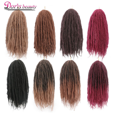 Marley Braid Ombre Braiding Hair Extensions Soft Afro Kinky Natural For Braids 18 inch Synthetic Crochet Braids Hair