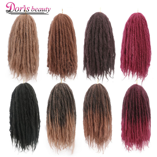 Marley Braid Ombre Braiding Hair Extensions Soft Afro Kinky Natural For Braids 18 inch Synthetic Crochet Braids Hair