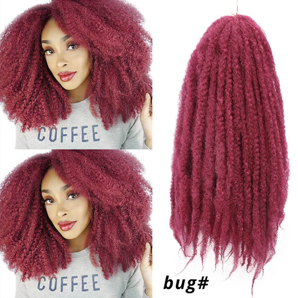 Marley Braid Ombre Braiding Hair Extensions Soft Afro Kinky Natural For Braids 18 inch Synthetic Crochet Braids Hair