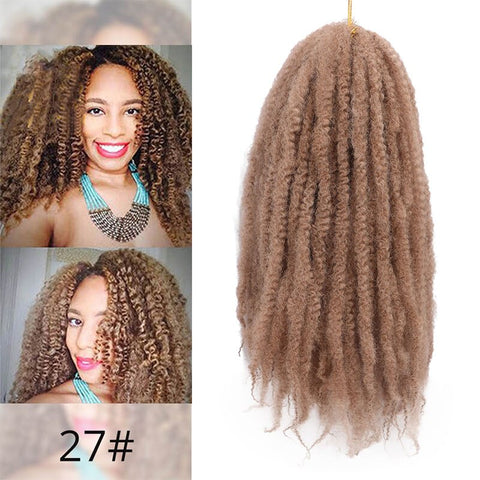 Marley Braid Ombre Braiding Hair Extensions Soft Afro Kinky Natural For Braids 18 inch Synthetic Crochet Braids Hair