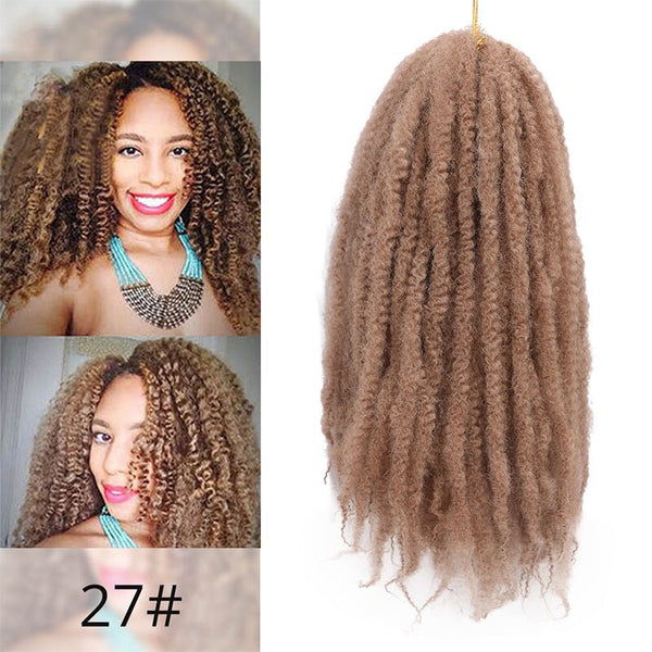 Marley Braid Ombre Braiding Hair Extensions Soft Afro Kinky Natural For Braids 18 inch Synthetic Crochet Braids Hair