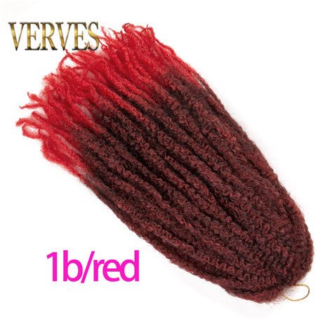 Qp hairMarley Hair 18 inch Afro Kinky Synthetic Braiding Hair Crochet Braids 30 Strands/pack Black Ombre Brown Hair Extensions Burgundy