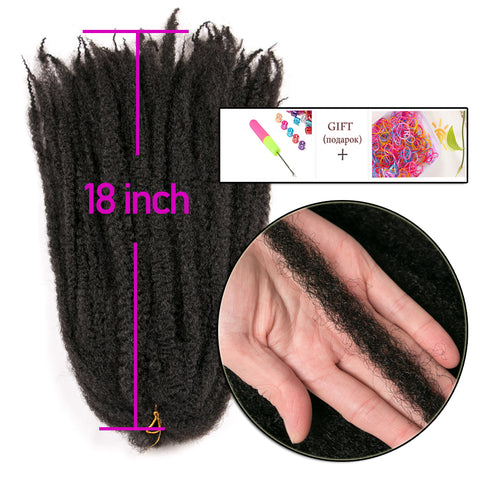 Qp hairMarley Hair 18 inch Afro Kinky Synthetic Braiding Hair Crochet Braids 30 Strands/pack Black Ombre Brown Hair Extensions Burgundy