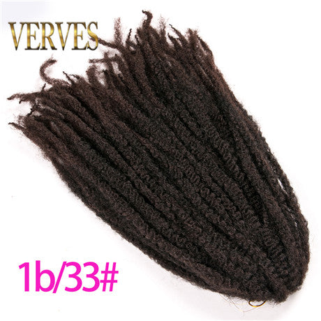 Qp hairMarley Hair 18 inch Afro Kinky Synthetic Braiding Hair Crochet Braids 30 Strands/pack Black Ombre Brown Hair Extensions Burgundy