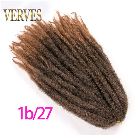 Qp hairMarley Hair 18 inch Afro Kinky Synthetic Braiding Hair Crochet Braids 30 Strands/pack Black Ombre Brown Hair Extensions Burgundy