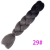 Qp hairOmbre Synthetic Braiding Hair Extensions For Box Twist Braids Women Girl 24'' 100g Jumbo Braids Ombre Tone Color Pink Black Blue