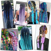 Qp hairOmbre Synthetic Braiding Hair Extensions For Box Twist Braids Women Girl 24'' 100g Jumbo Braids Ombre Tone Color Pink Black Blue