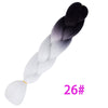 Qp hairOmbre Synthetic Braiding Hair Extensions For Box Twist Braids Women Girl 24'' 100g Jumbo Braids Ombre Tone Color Pink Black Blue
