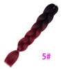 Qp hairOmbre Synthetic Braiding Hair Extensions For Box Twist Braids Women Girl 24'' 100g Jumbo Braids Ombre Tone Color Pink Black Blue