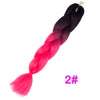 Qp hairOmbre Synthetic Braiding Hair Extensions For Box Twist Braids Women Girl 24'' 100g Jumbo Braids Ombre Tone Color Pink Black Blue