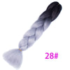Qp hairOmbre Synthetic Braiding Hair Extensions For Box Twist Braids Women Girl 24'' 100g Jumbo Braids Ombre Tone Color Pink Black Blue