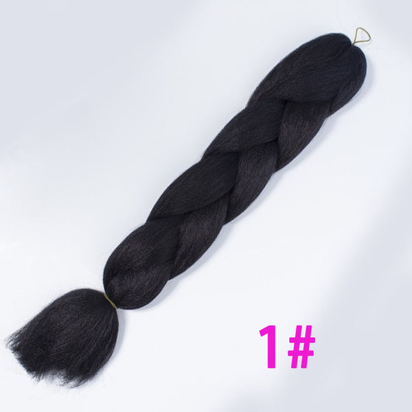 Qp hairOmbre Synthetic Braiding Hair Extensions For Box Twist Braids Women Girl 24'' 100g Jumbo Braids Ombre Tone Color Pink Black Blue