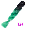 Qp hairOmbre Synthetic Braiding Hair Extensions For Box Twist Braids Women Girl 24'' 100g Jumbo Braids Ombre Tone Color Pink Black Blue