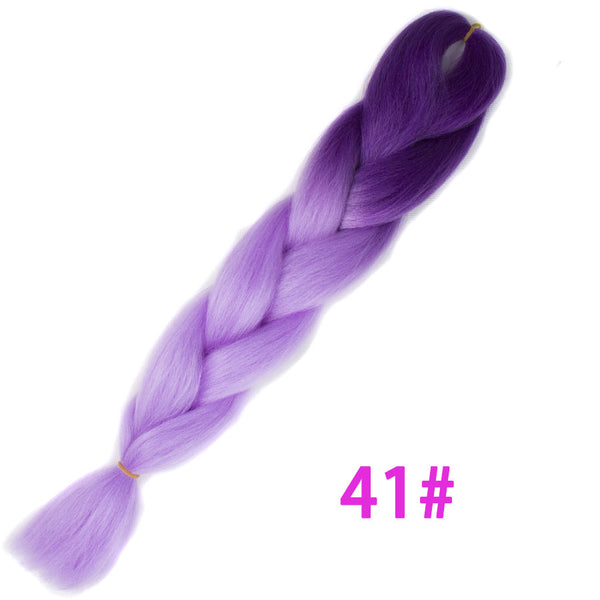 Qp hairOmbre Synthetic Braiding Hair Extensions For Box Twist Braids Women Girl 24'' 100g Jumbo Braids Ombre Tone Color Pink Black Blue