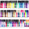 Qp hairOmbre Synthetic Braiding Hair Extensions For Box Twist Braids Women Girl 24'' 100g Jumbo Braids Ombre Tone Color Pink Black Blue