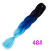 Qp hairOmbre Synthetic Braiding Hair Extensions For Box Twist Braids Women Girl 24'' 100g Jumbo Braids Ombre Tone Color Pink Black Blue