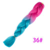 Qp hairOmbre Synthetic Braiding Hair Extensions For Box Twist Braids Women Girl 24'' 100g Jumbo Braids Ombre Tone Color Pink Black Blue