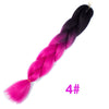 Qp hairOmbre Synthetic Braiding Hair Extensions For Box Twist Braids Women Girl 24'' 100g Jumbo Braids Ombre Tone Color Pink Black Blue