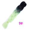 Qp hairOmbre Synthetic Braiding Hair Extensions For Box Twist Braids Women Girl 24'' 100g Jumbo Braids Ombre Tone Color Pink Black Blue