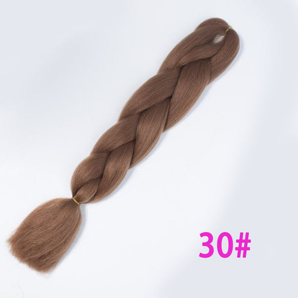 Qp hairOmbre Synthetic Braiding Hair Extensions For Box Twist Braids Women Girl 24'' 100g Jumbo Braids Ombre Tone Color Pink Black Blue