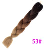 Qp hairOmbre Synthetic Braiding Hair Extensions For Box Twist Braids Women Girl 24'' 100g Jumbo Braids Ombre Tone Color Pink Black Blue