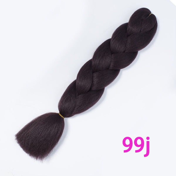 Qp hairOmbre Synthetic Braiding Hair Extensions For Box Twist Braids Women Girl 24'' 100g Jumbo Braids Ombre Tone Color Pink Black Blue