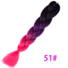 Qp hairOmbre Synthetic Braiding Hair Extensions For Box Twist Braids Women Girl 24'' 100g Jumbo Braids Ombre Tone Color Pink Black Blue