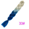 Qp hairOmbre Synthetic Braiding Hair Extensions For Box Twist Braids Women Girl 24'' 100g Jumbo Braids Ombre Tone Color Pink Black Blue