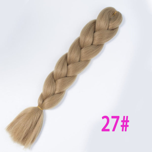 Qp hairOmbre Synthetic Braiding Hair Extensions For Box Twist Braids Women Girl 24'' 100g Jumbo Braids Ombre Tone Color Pink Black Blue