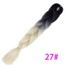 Qp hairOmbre Synthetic Braiding Hair Extensions For Box Twist Braids Women Girl 24'' 100g Jumbo Braids Ombre Tone Color Pink Black Blue
