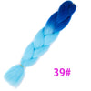 Qp hairOmbre Synthetic Braiding Hair Extensions For Box Twist Braids Women Girl 24'' 100g Jumbo Braids Ombre Tone Color Pink Black Blue