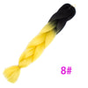 Qp hairOmbre Synthetic Braiding Hair Extensions For Box Twist Braids Women Girl 24'' 100g Jumbo Braids Ombre Tone Color Pink Black Blue