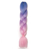 Qp hairOmbre Synthetic Braiding Hair Extensions For Box Twist Braids Women Girl 24'' 100g Jumbo Braids Ombre Tone Color Pink Black Blue