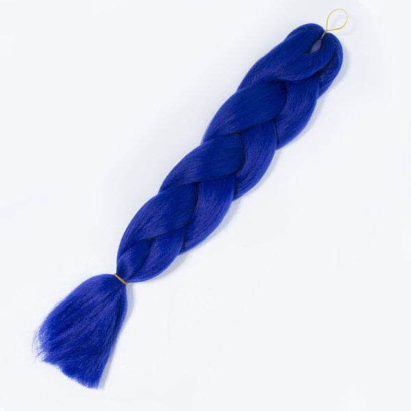 Qp hairOmbre Synthetic Braiding Hair Extensions For Box Twist Braids Women Girl 24'' 100g Jumbo Braids Ombre Tone Color Pink Black Blue